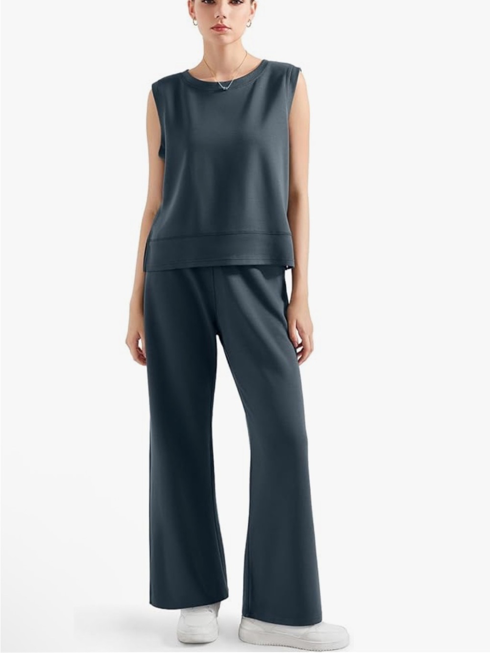 SUUKESS NWT XS (S M good) Sleeveless Wide-Leg Lounge Set in Charcoal